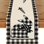 Easter Table Runner Rabbit Egg Decoration Linen Printing Table Cloth